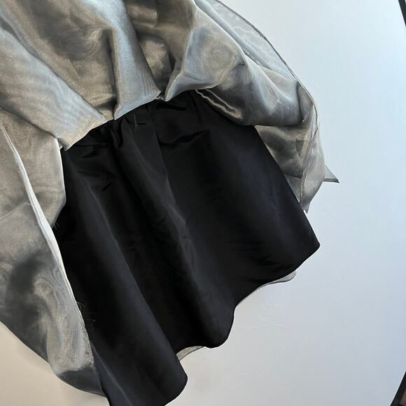 VTG Cache Mini Dress Silver Metallic Fit and Flare Size 6 Retro Party Evening - Picture 7 of 9